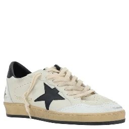 White Calf Leather Bos Taurus Low Top Sneakers
