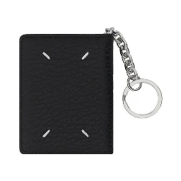 Black Calf Leather Bos Taurus Keychain