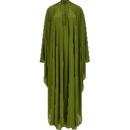 Bicolor Silk Long Dress