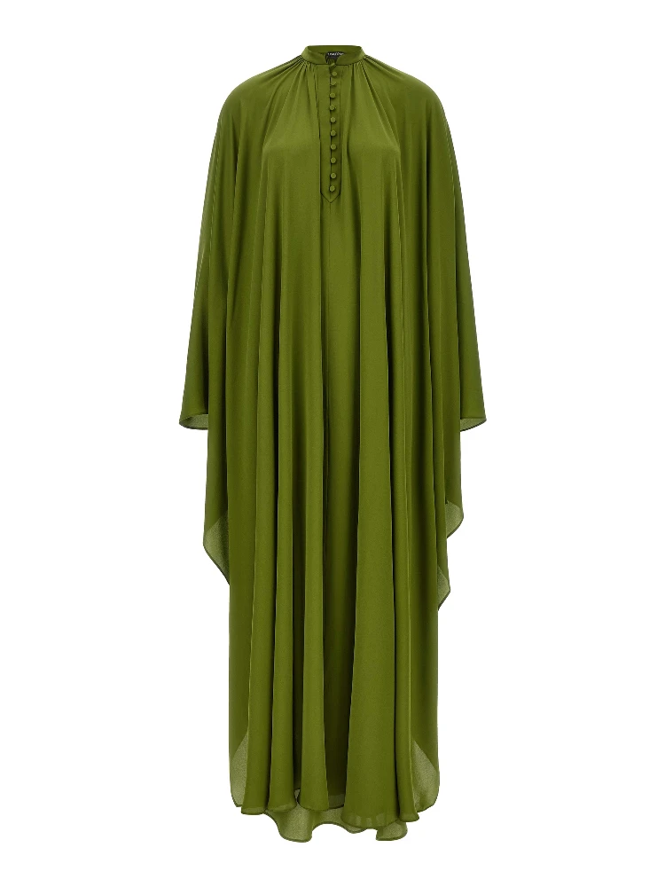 Bicolor Silk Long Dress