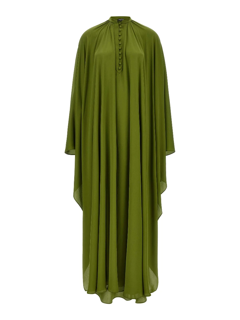 Bicolor Silk Long Dress