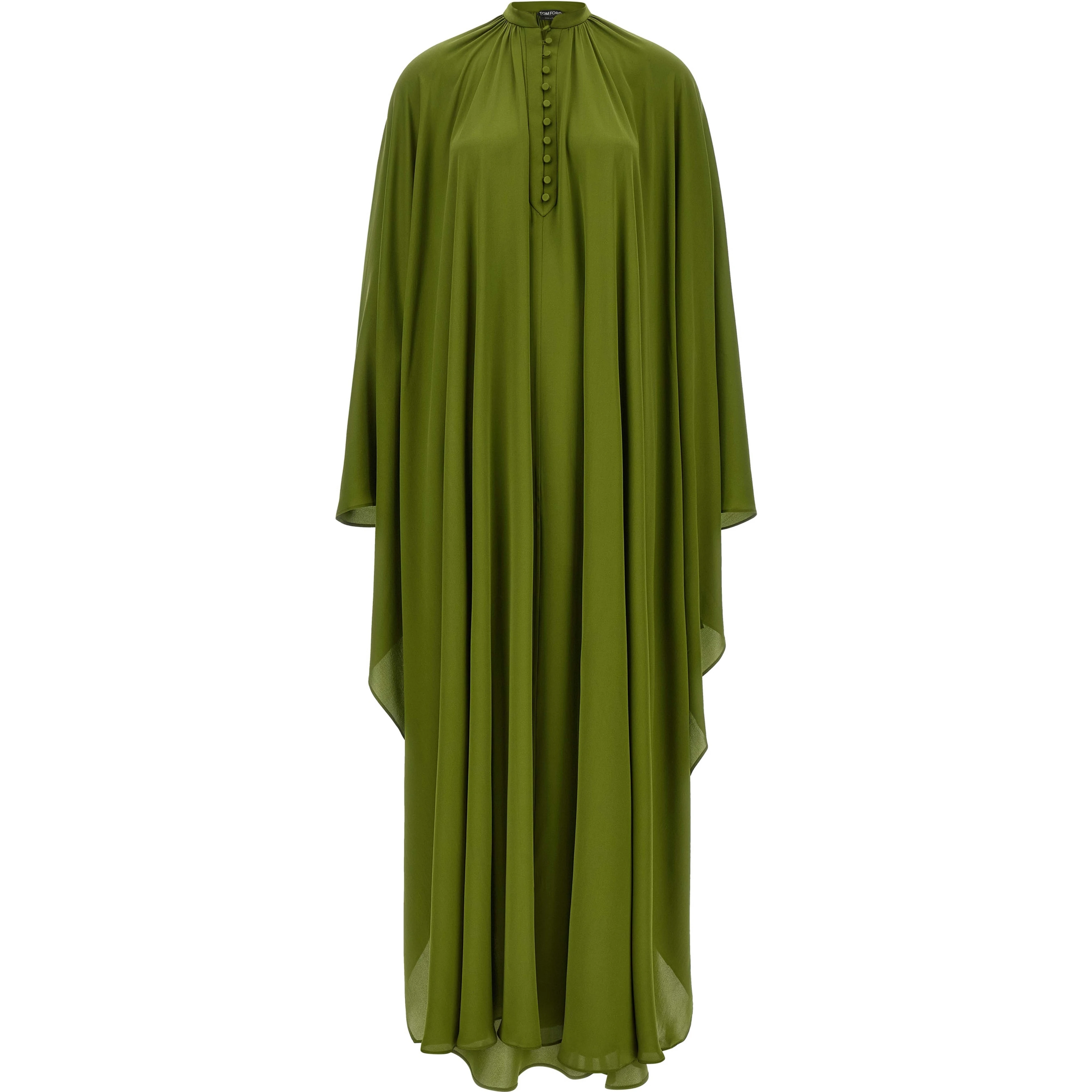 Bicolor Silk Long Dress