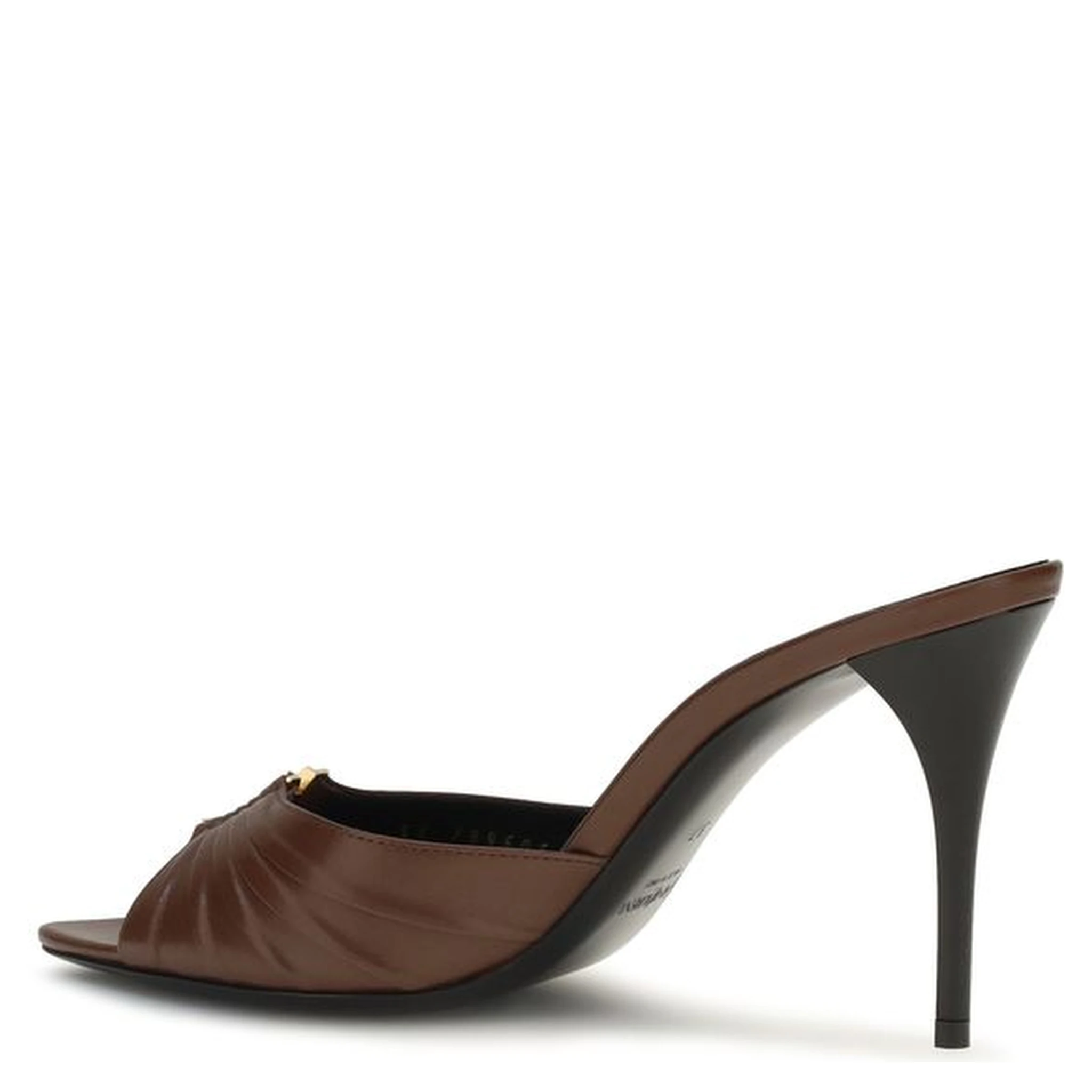 Brown Calf Leather Bos Taurus Mules