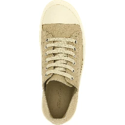 Beige Ramie Low Top Sneakers