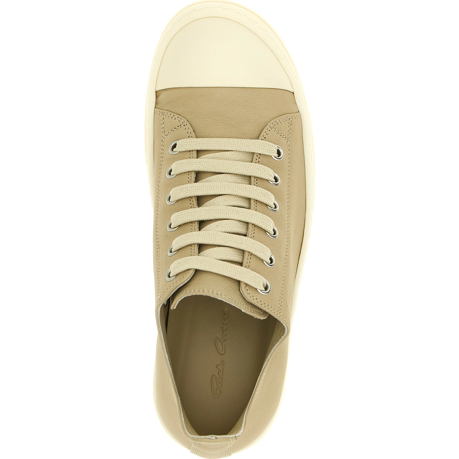 Beige Ramie Low Top Sneakers