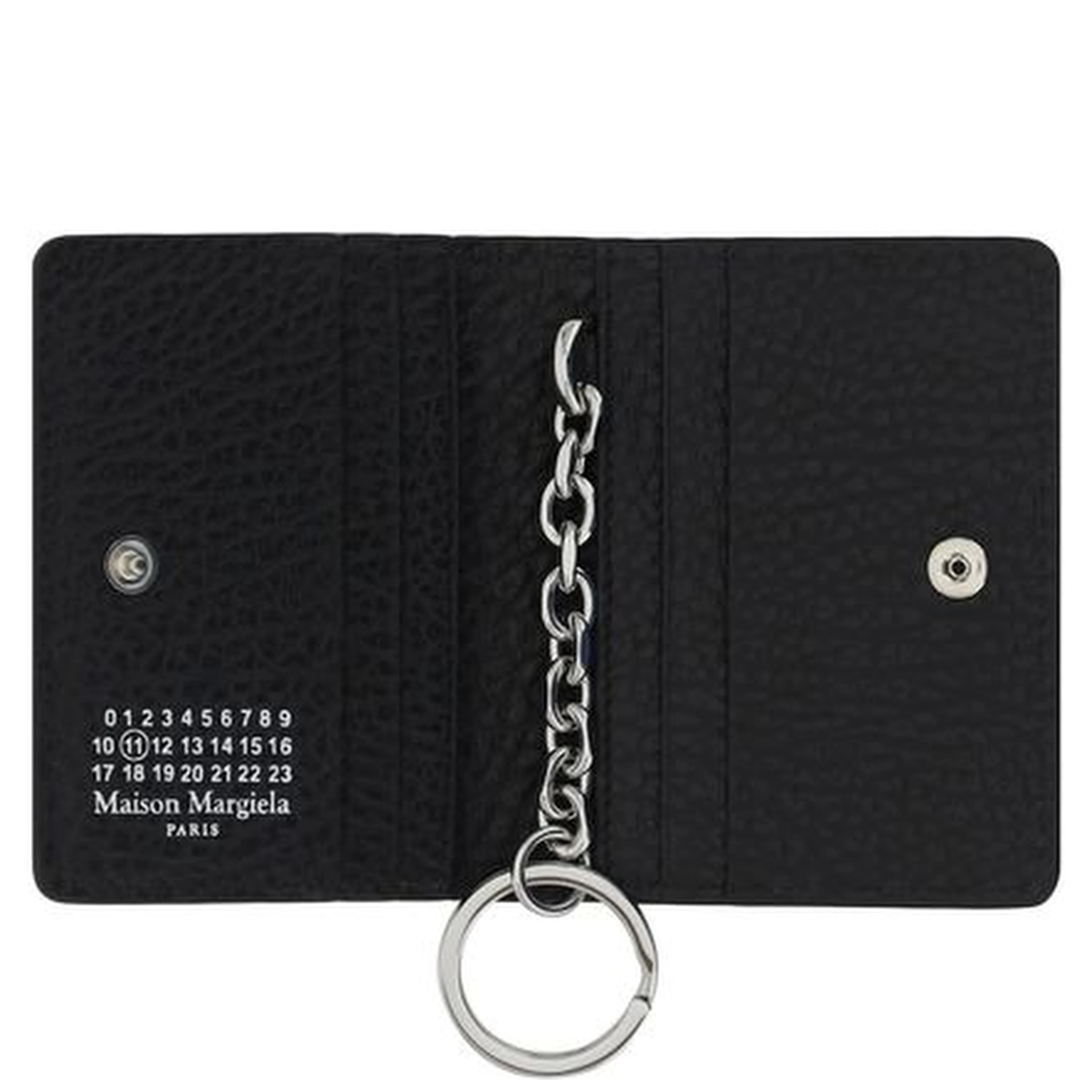 Black Calf Leather Bos Taurus Keychain