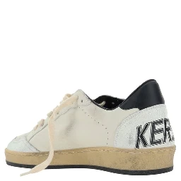 White Calf Leather Bos Taurus Low Top Sneakers