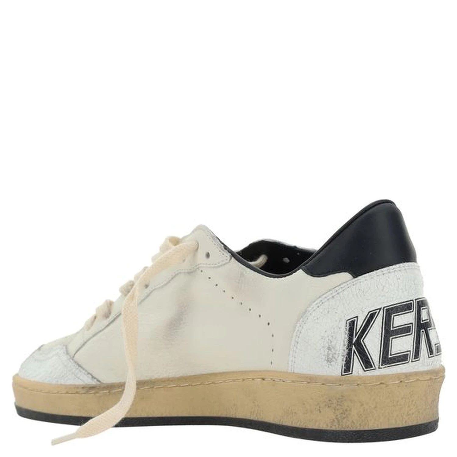 White Calf Leather Bos Taurus Low Top Sneakers
