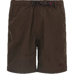 Brown Nylon Bermuda Shorts
