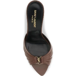 Brown Calf Leather Bos Taurus Mules
