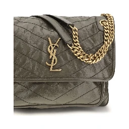 Bicolor Calf Leather Bos Taurus Shoulder Bag