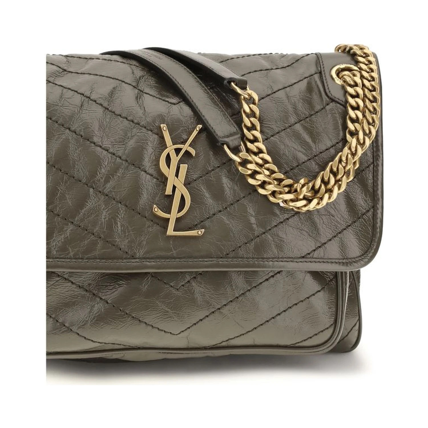 Bicolor Calf Leather Bos Taurus Shoulder Bag