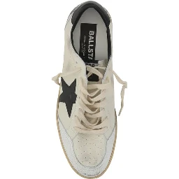 White Calf Leather Bos Taurus Low Top Sneakers
