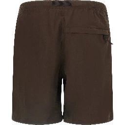 Brown Nylon Bermuda Shorts