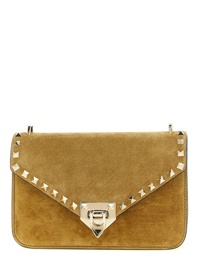 Beige Calfskin Crossbody Bag