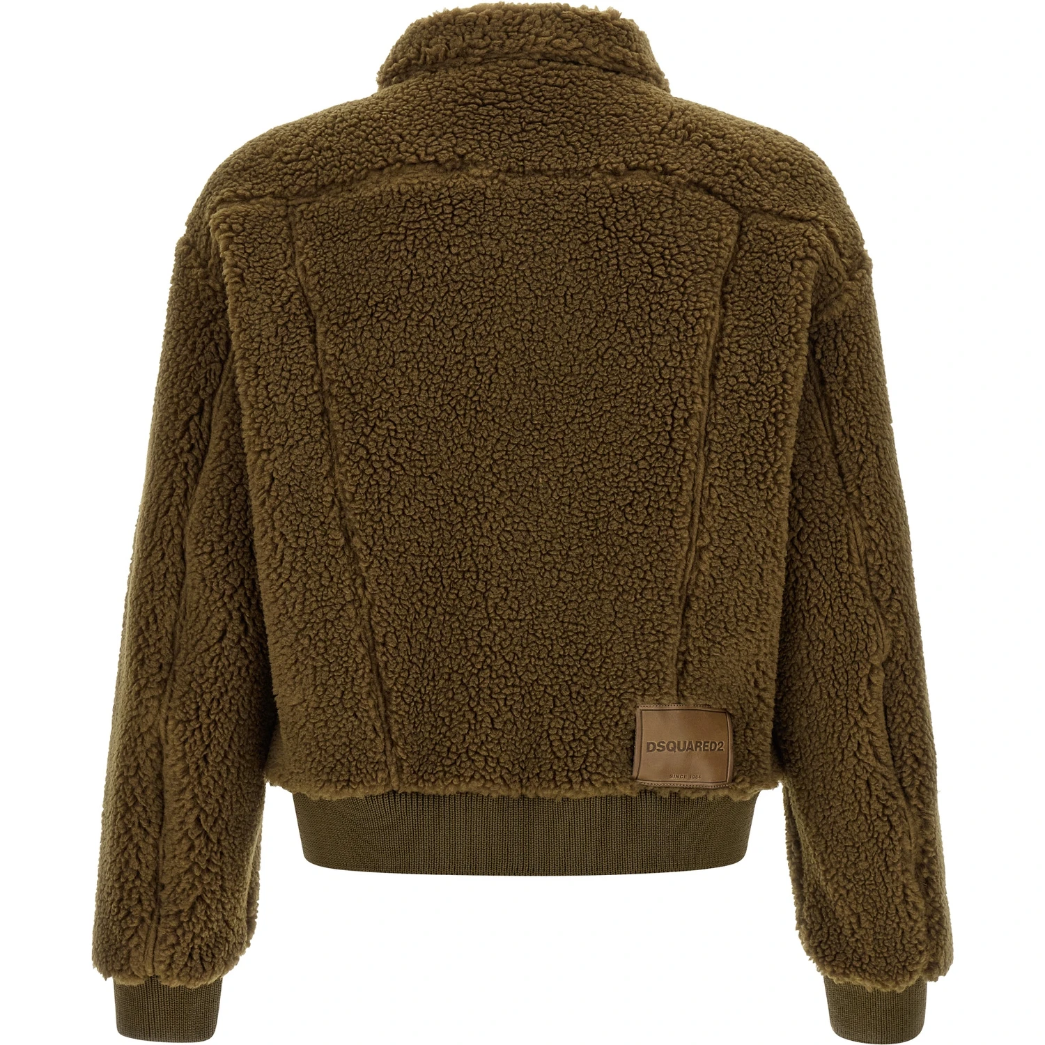 Brown Polyester Full-Length Jacket