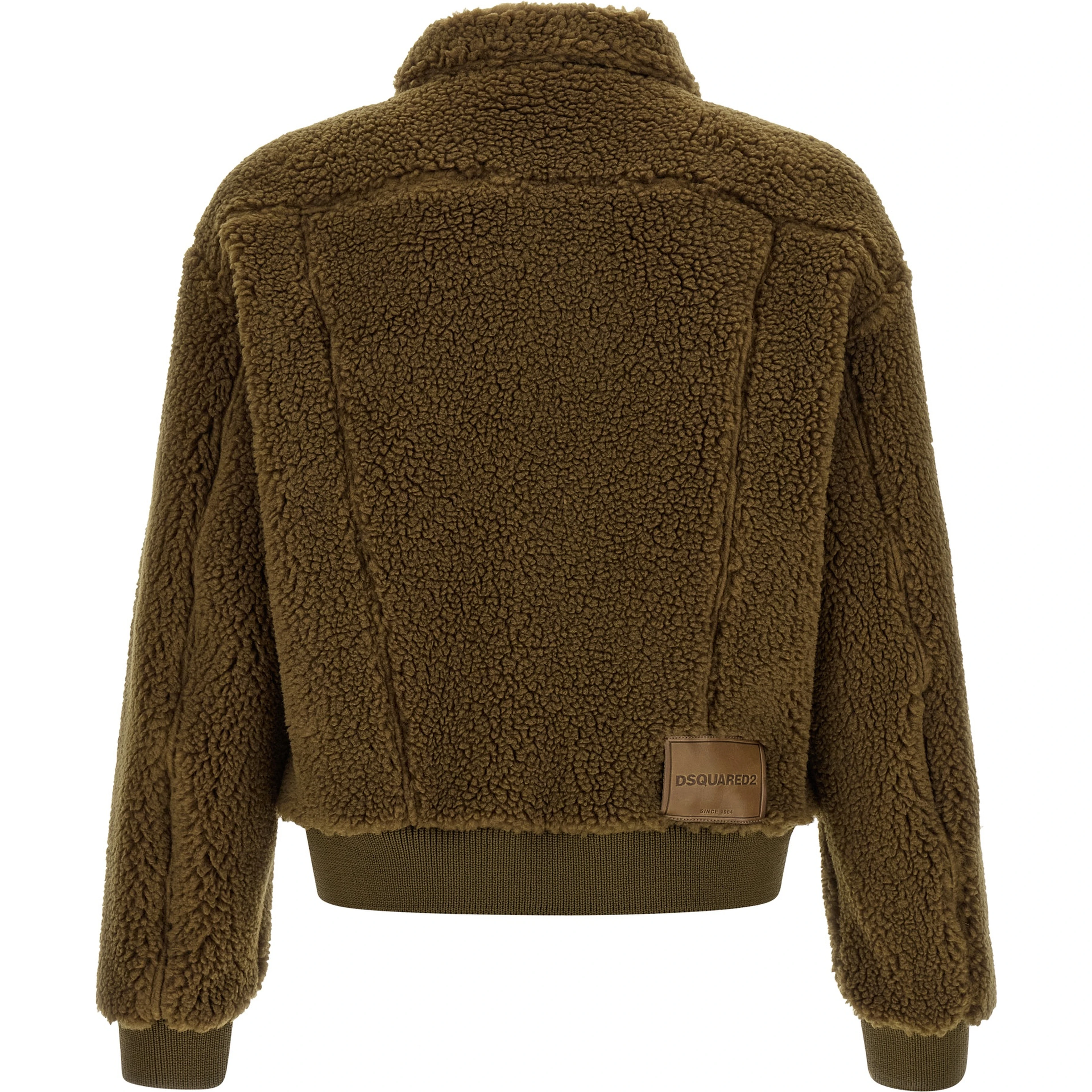 Brown Polyester Full-Length Jacket