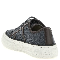 Gray Virgin Wool Low Top Sneakers