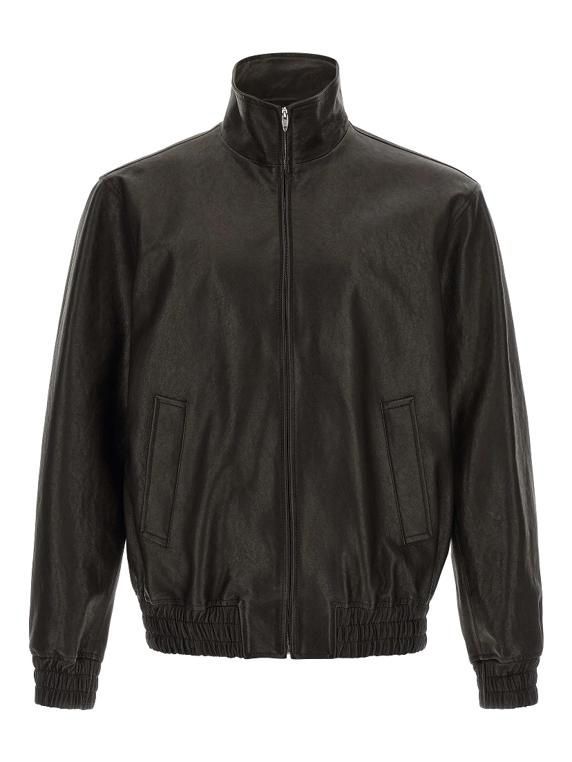 Black Calfskin Leather Jacket