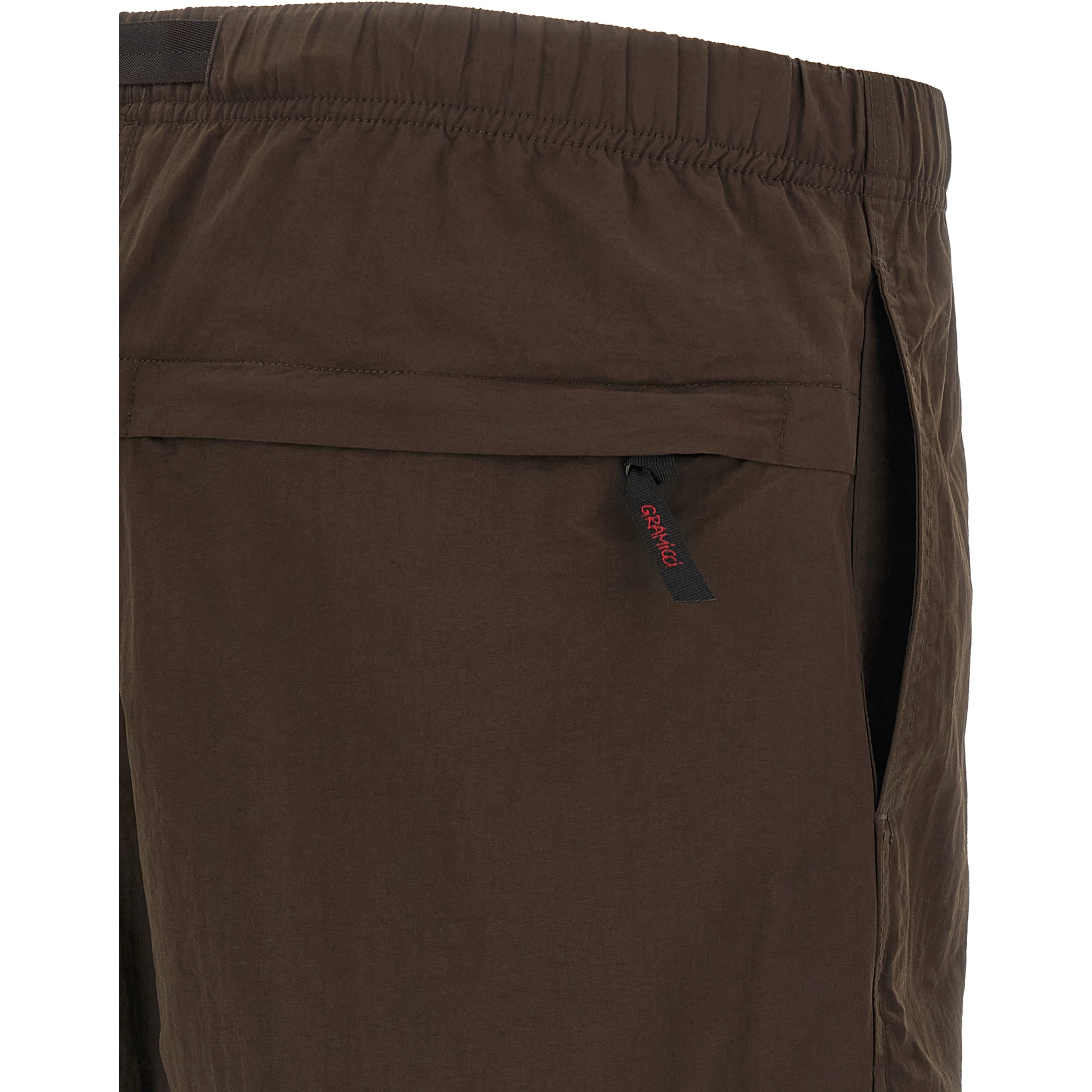 Brown Nylon Bermuda Shorts