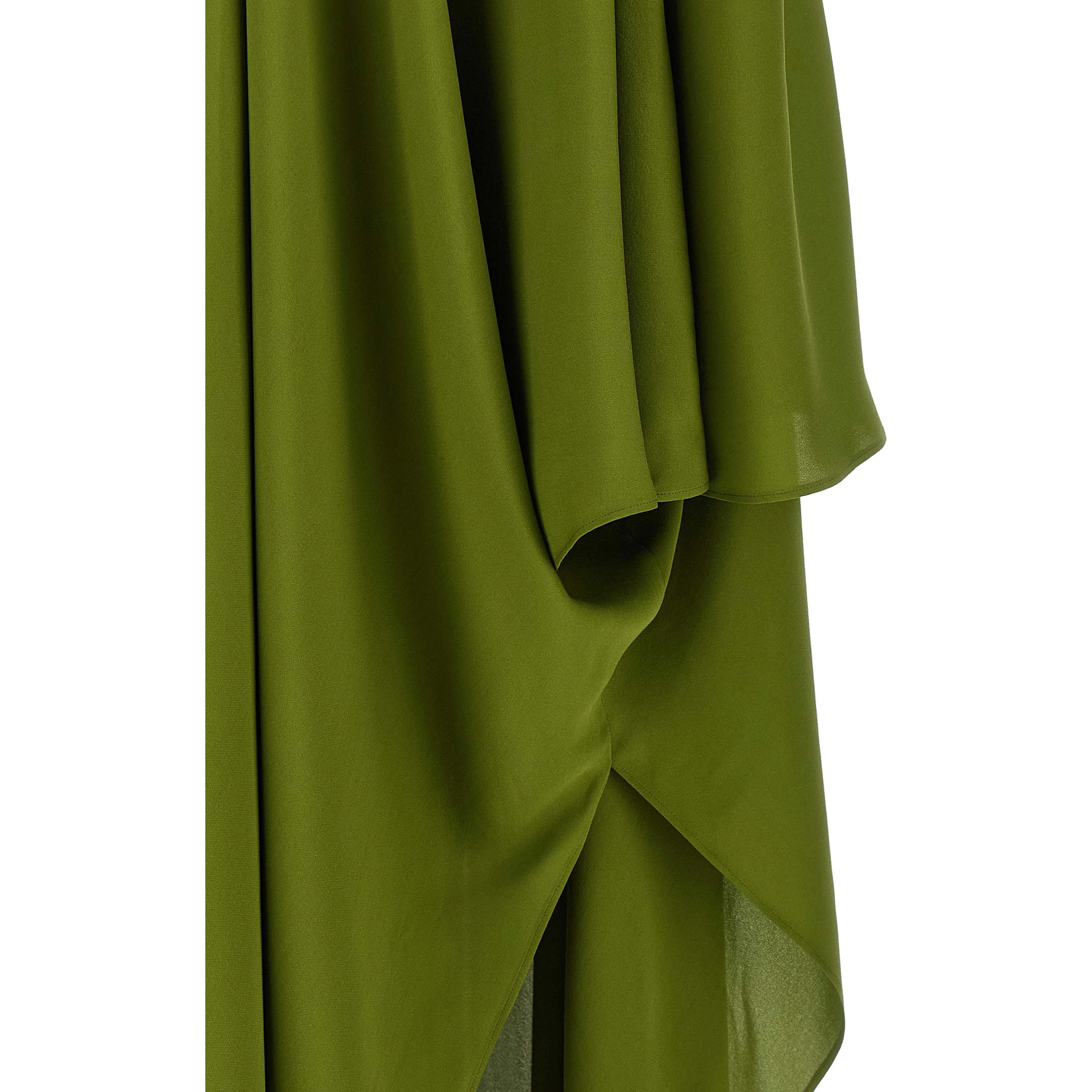 Bicolor Silk Long Dress
