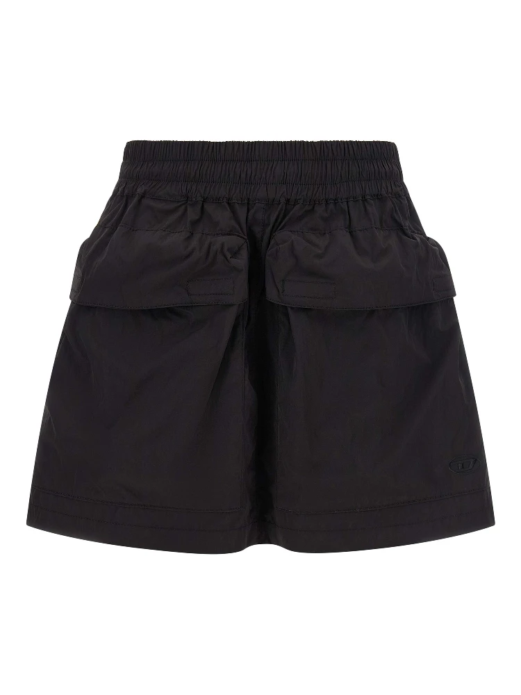 Black Polyamide Long Skirt