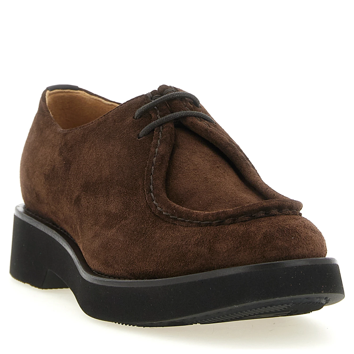 Brown Calfskin Oxfords And Derbies