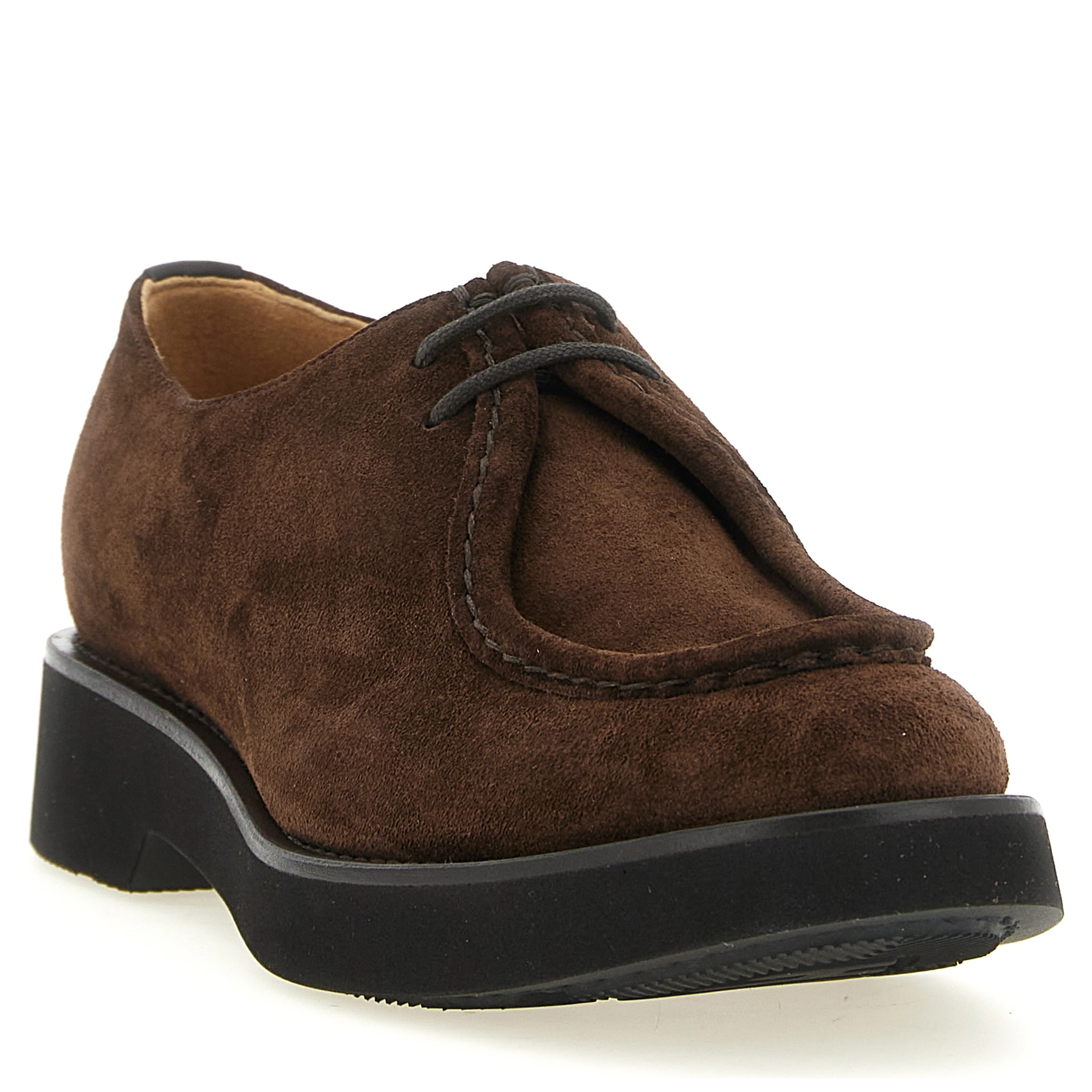 Brown Calfskin Oxfords And Derbies