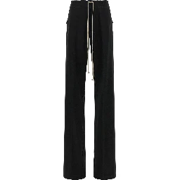 Black Viscose Casual Pants