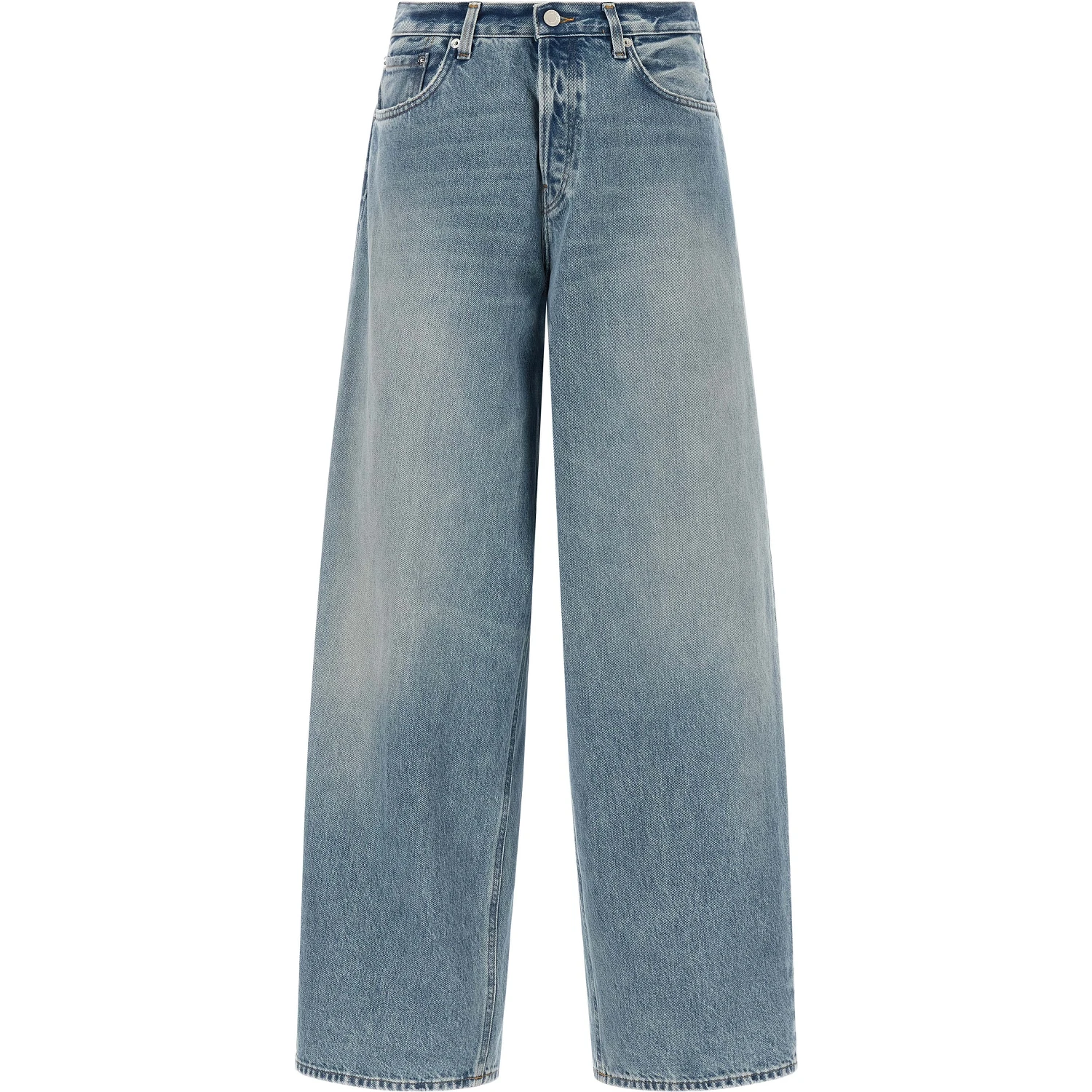 Blue Cotton Relaxed Fit Jeans