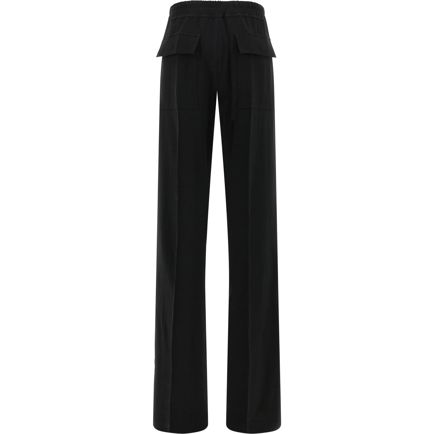 Black Viscose Casual Pants