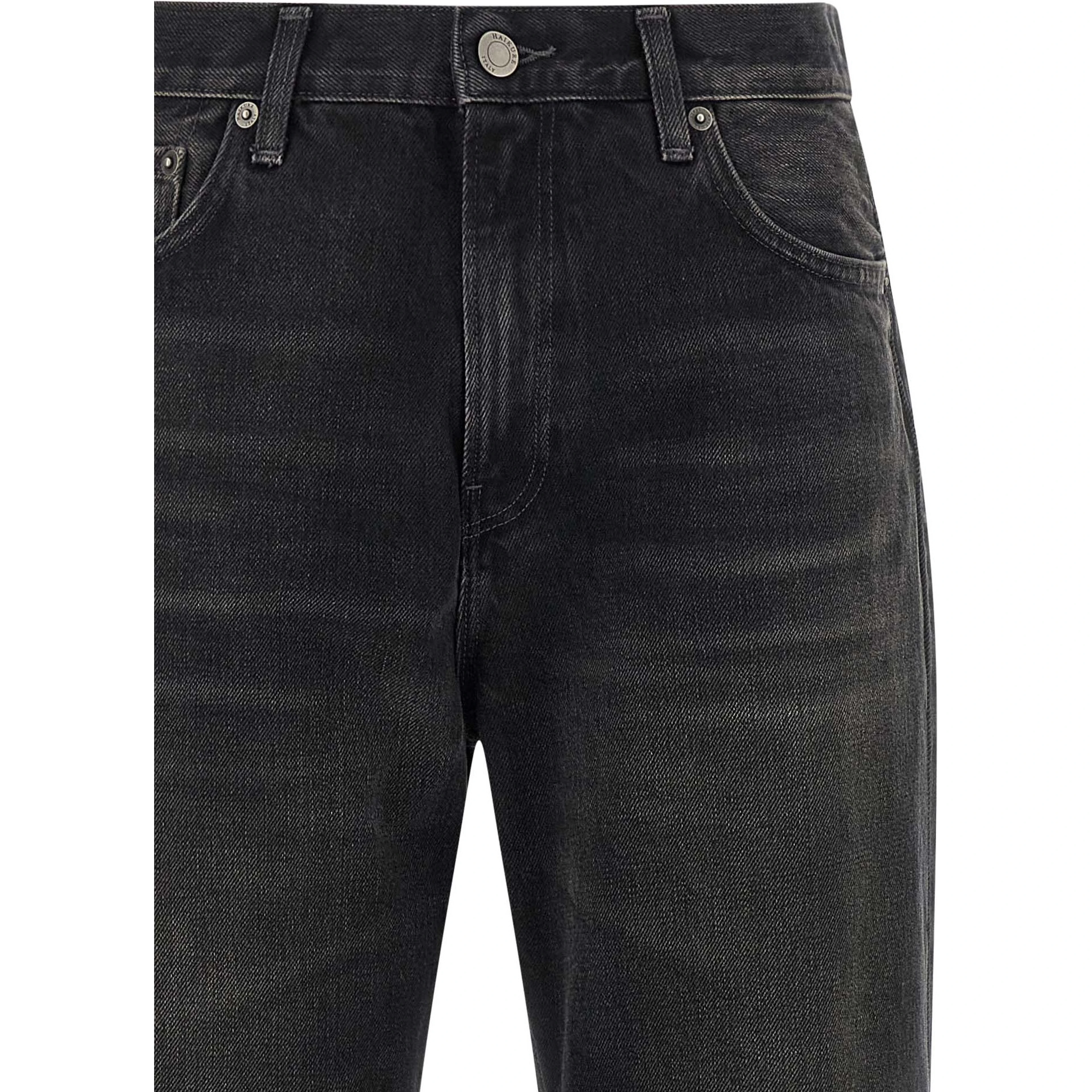 Black Cotton Flared Jeans