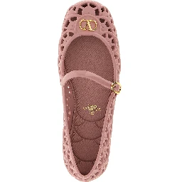 Multicolor Polyvinyl Ballet Flats