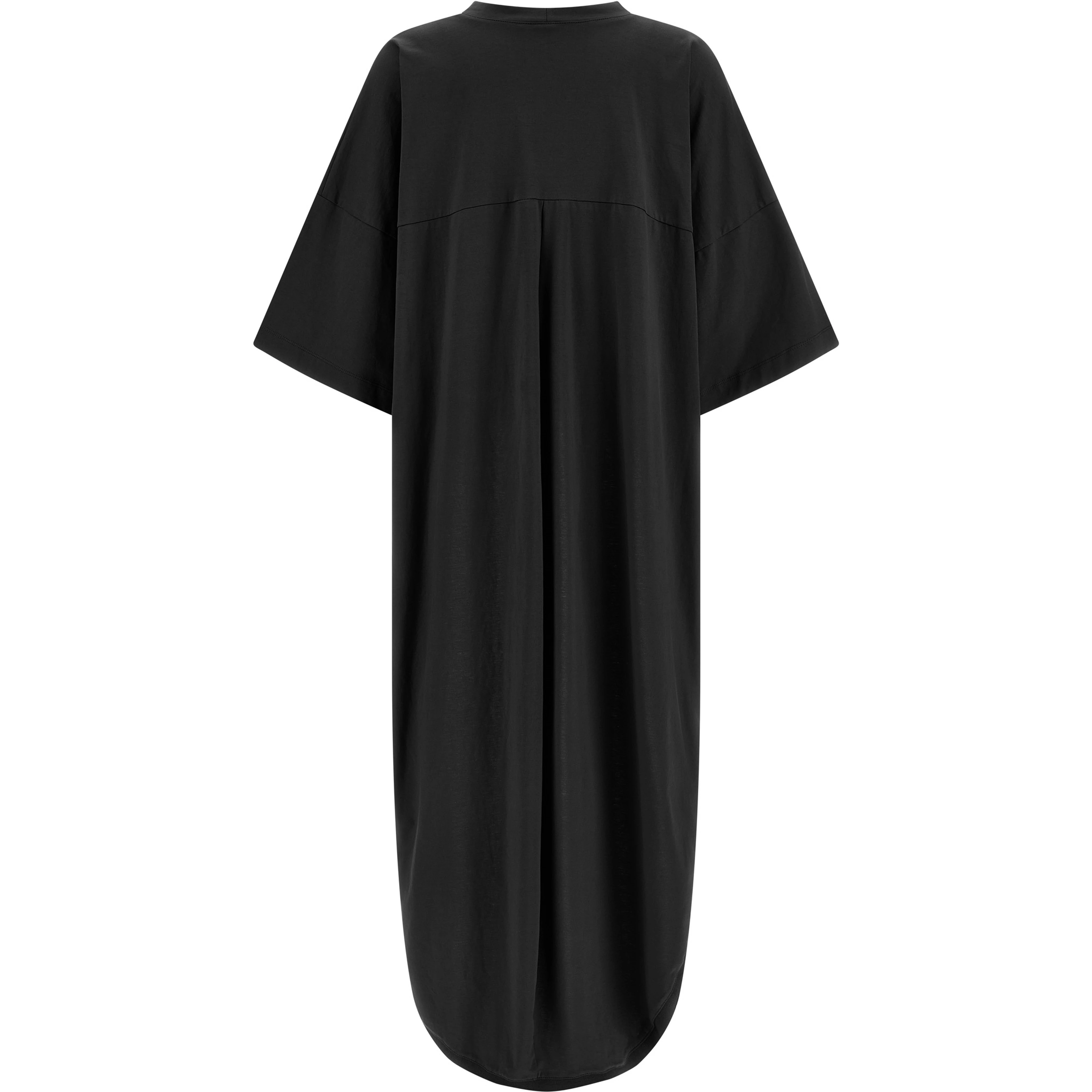 Black Cotton Casual Dress