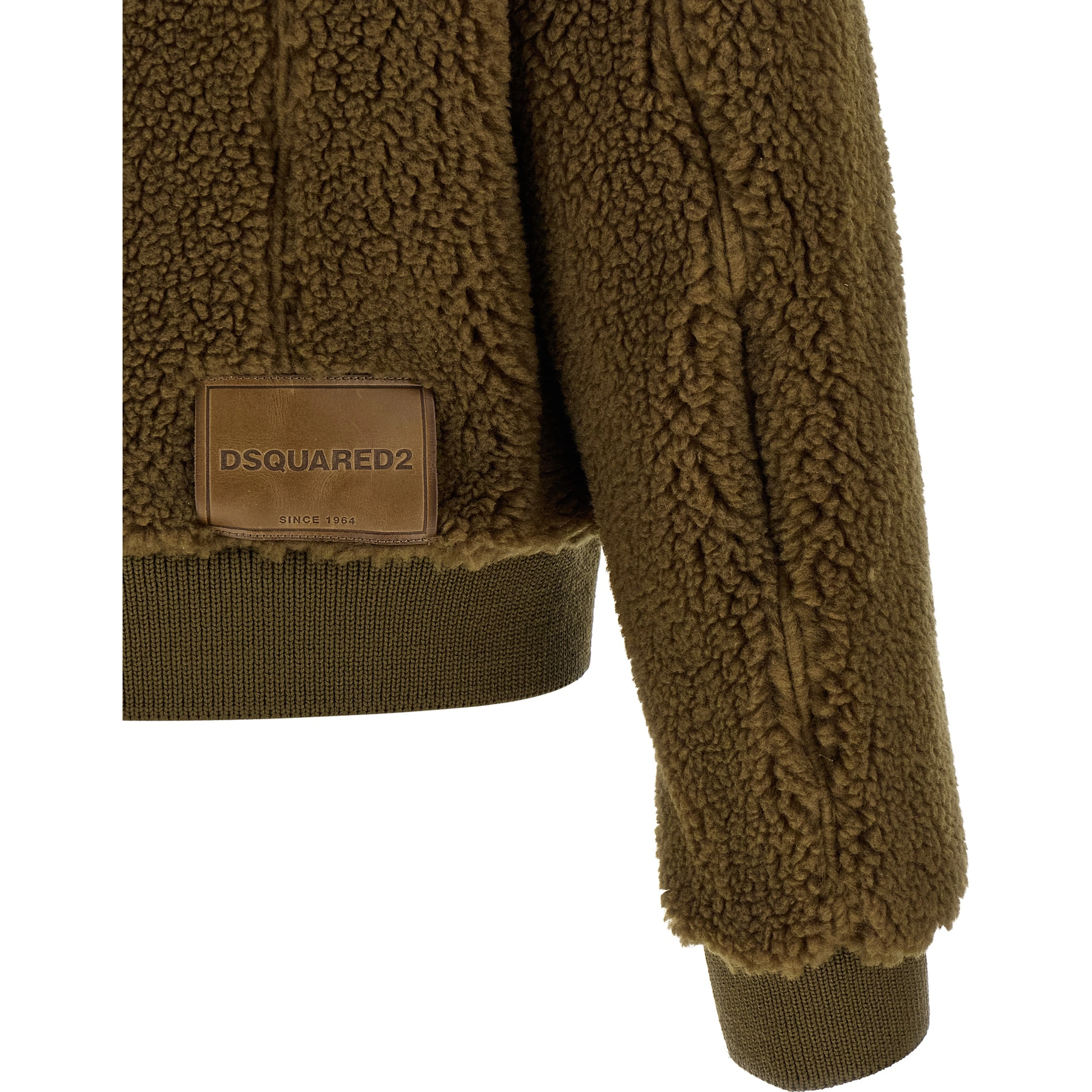 Brown Polyester Full-Length Jacket