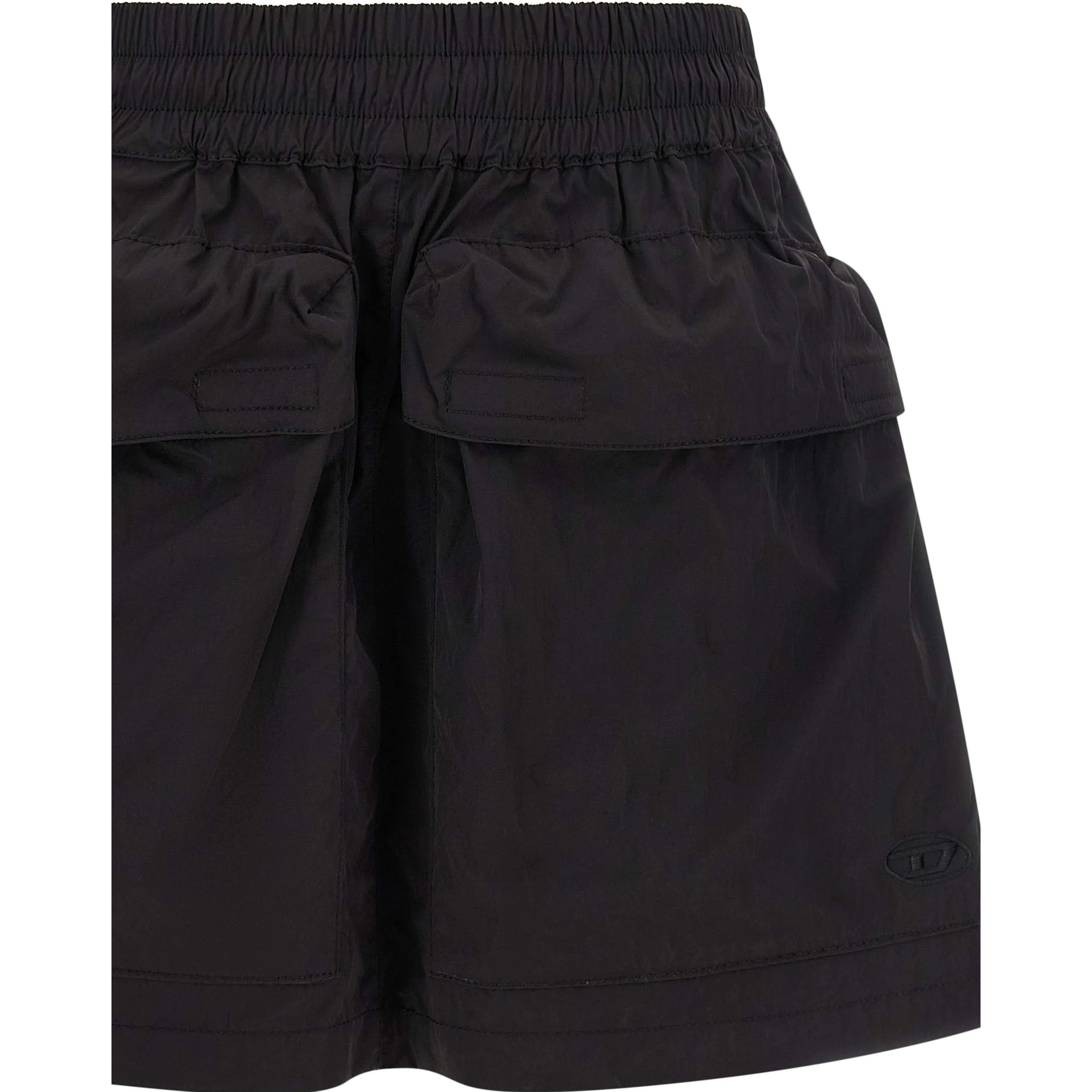 Black Polyamide Long Skirt