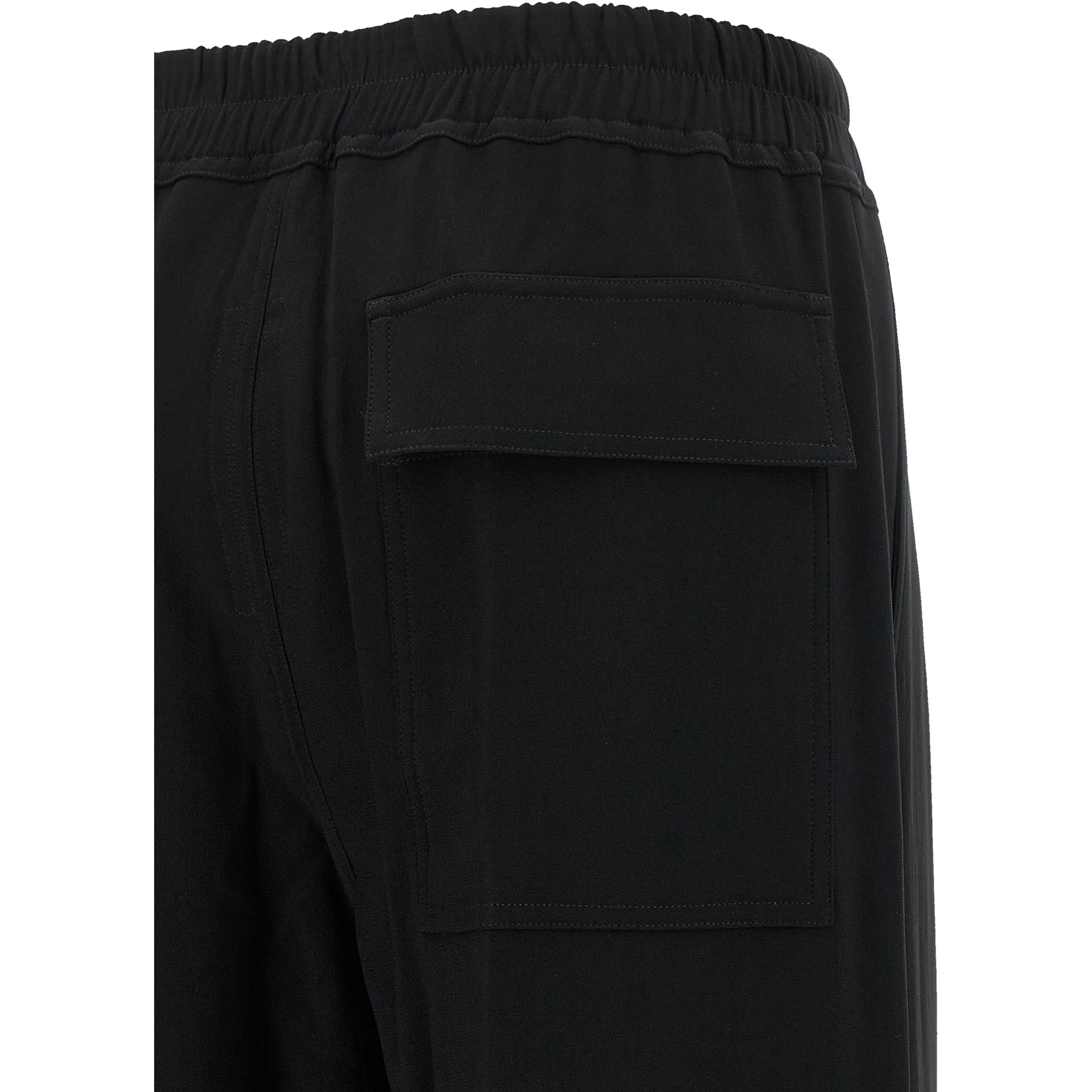 Black Viscose Casual Pants