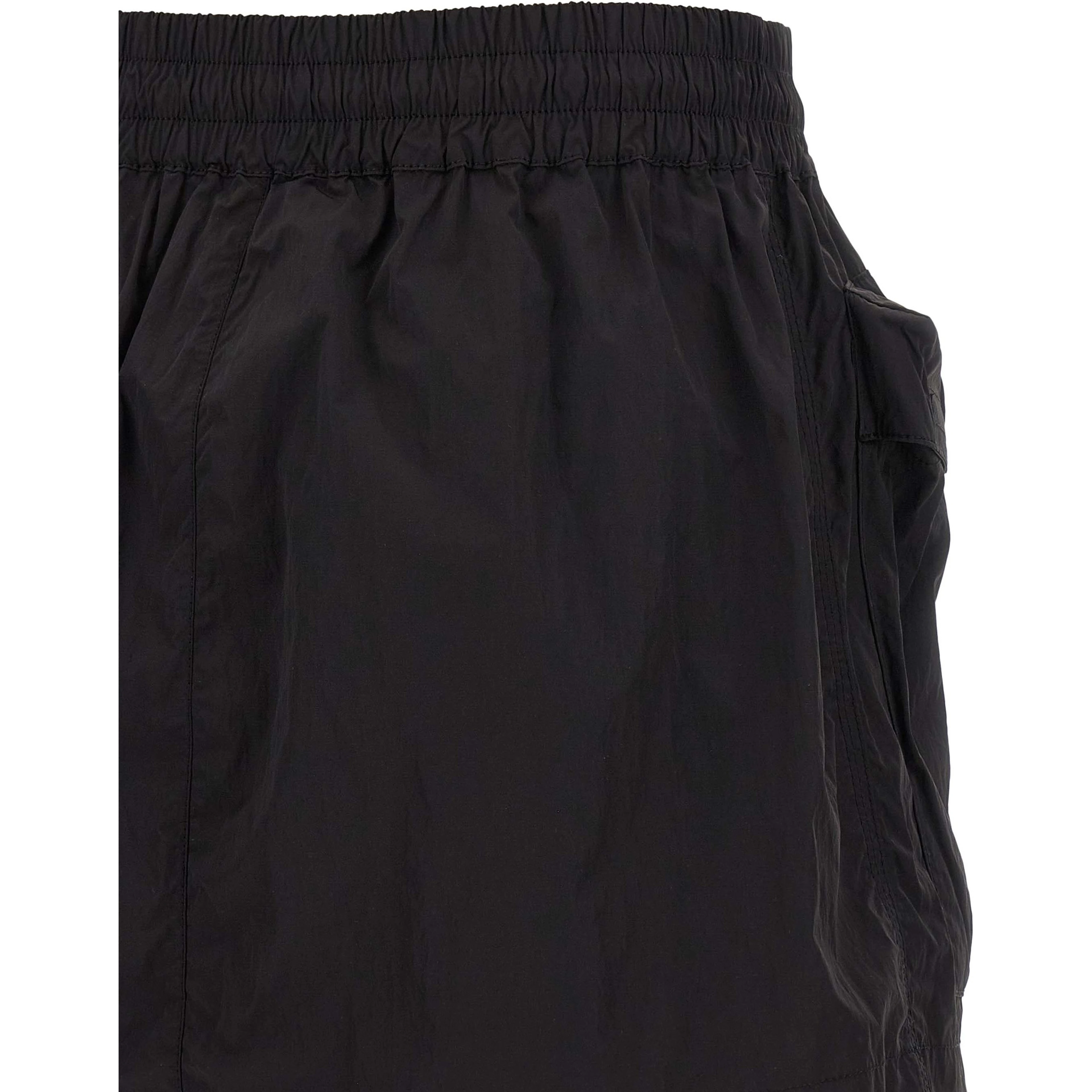 Black Polyamide Long Skirt