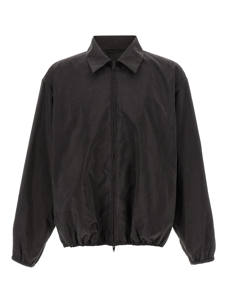 Brown Silk Shell Jacket