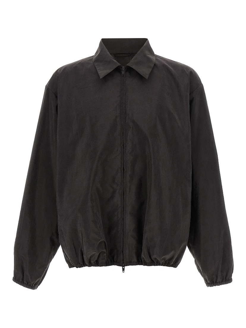 Brown Silk Shell Jacket