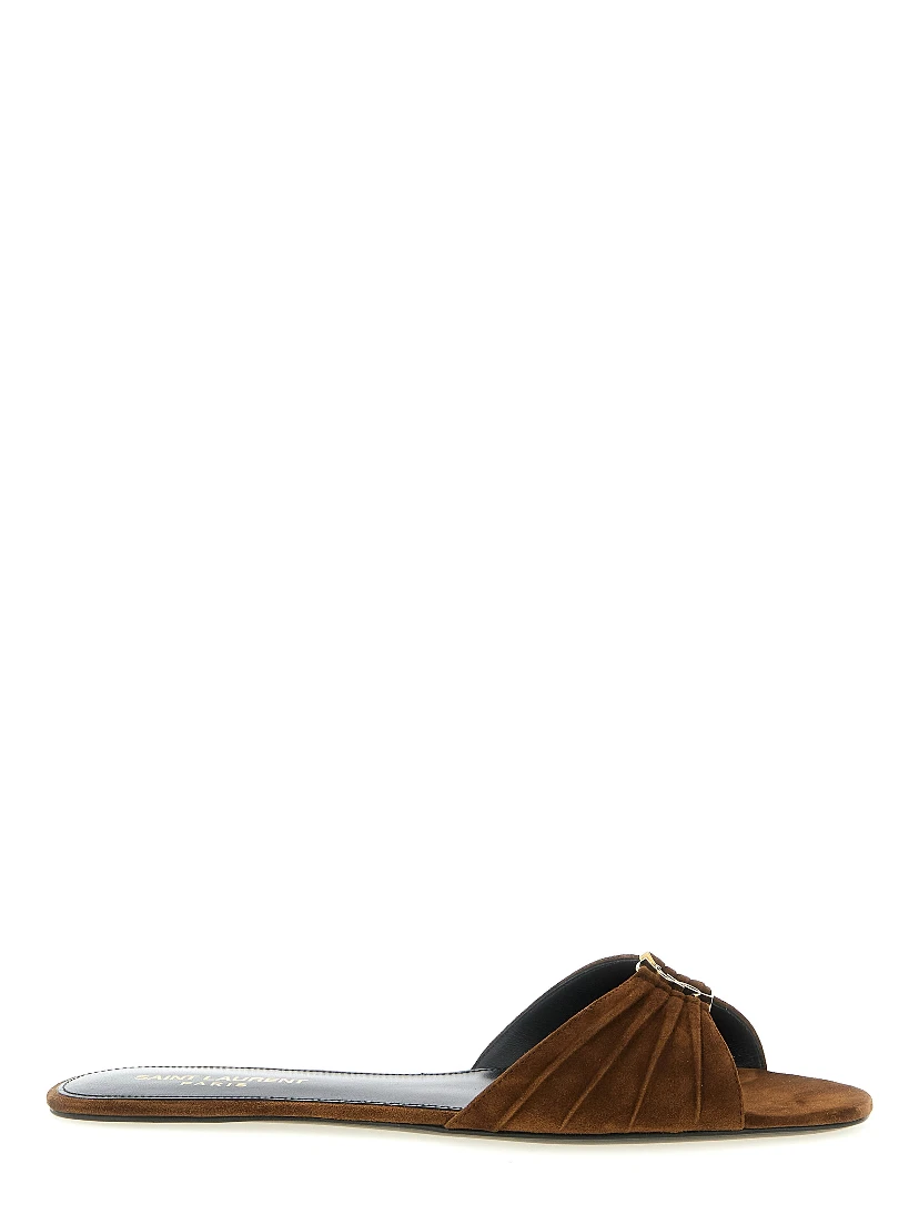 Brown Calfskin Slides