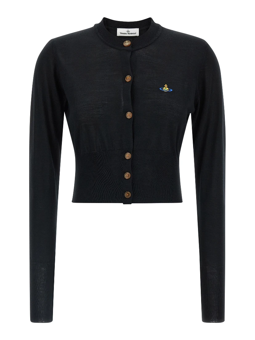 Black Cotton Cardigan