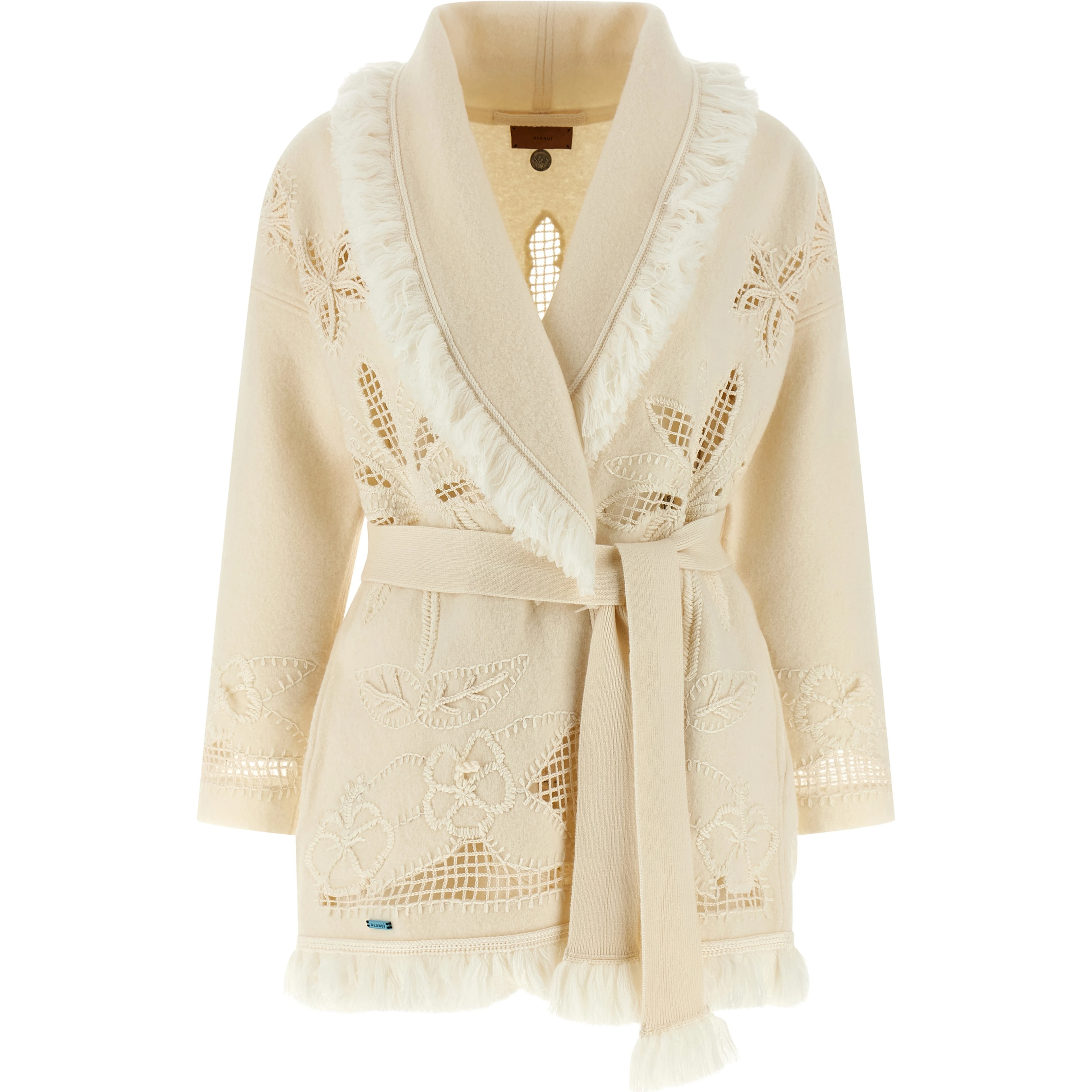 White Virgin Wool Cardigan