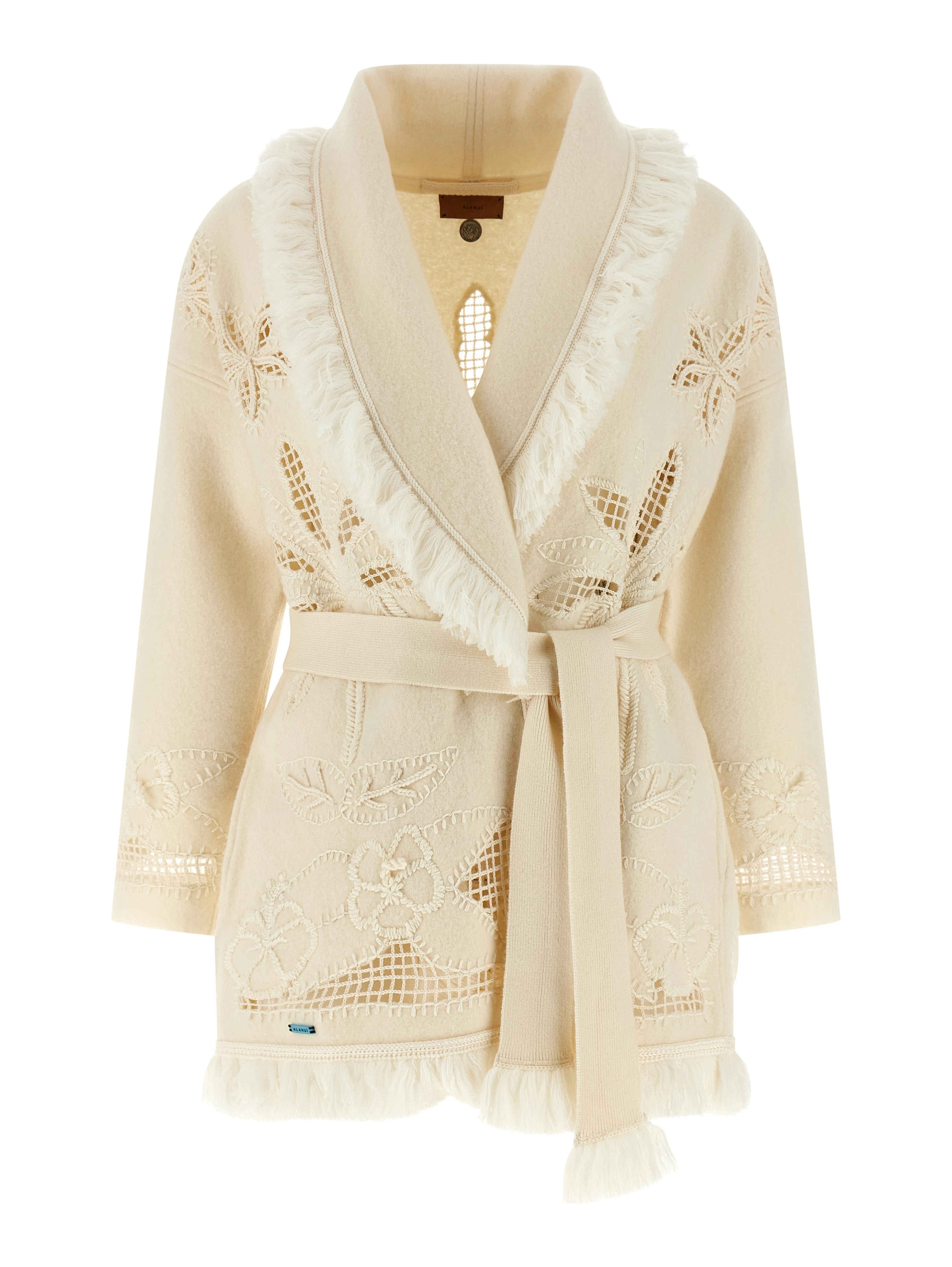 White Virgin Wool Cardigan