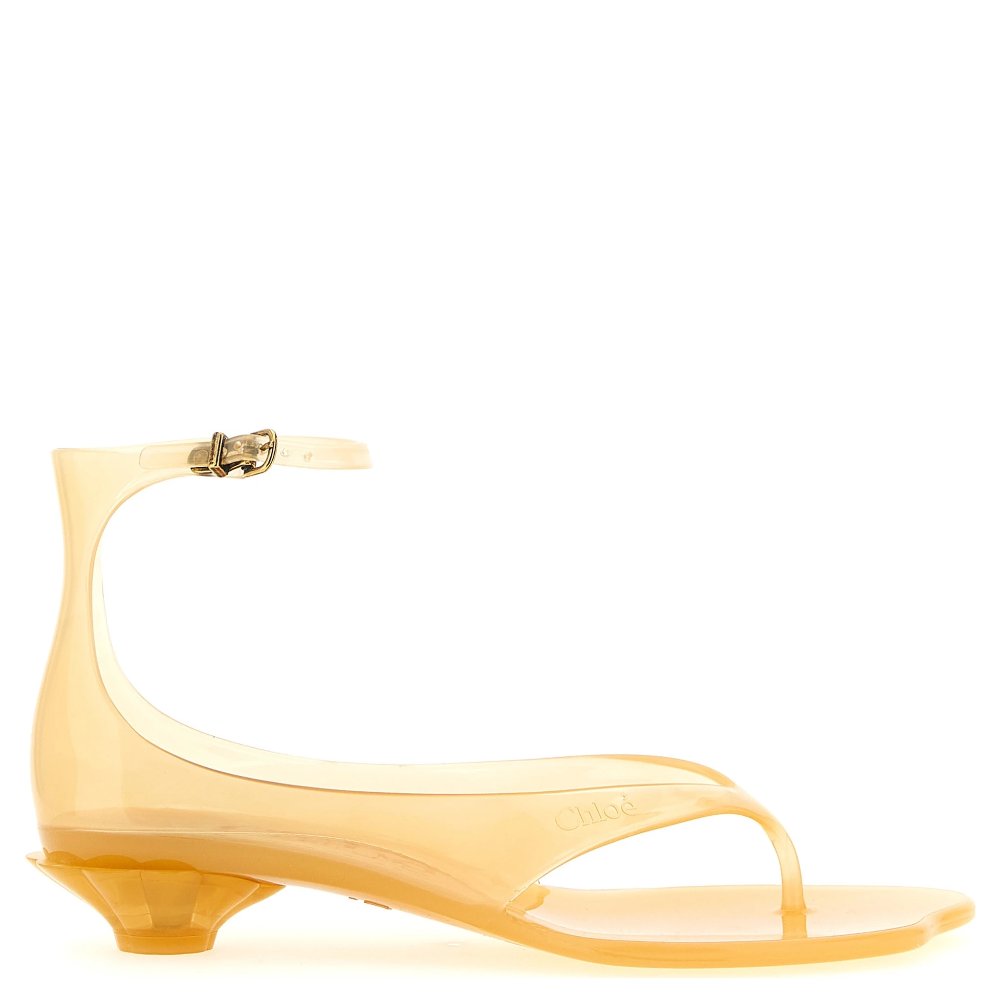 Bicolor Polyurethane Mid Heel Pumps