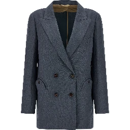 Blue Linen Blazer
