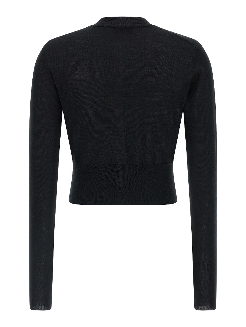 Black Cotton Cardigan