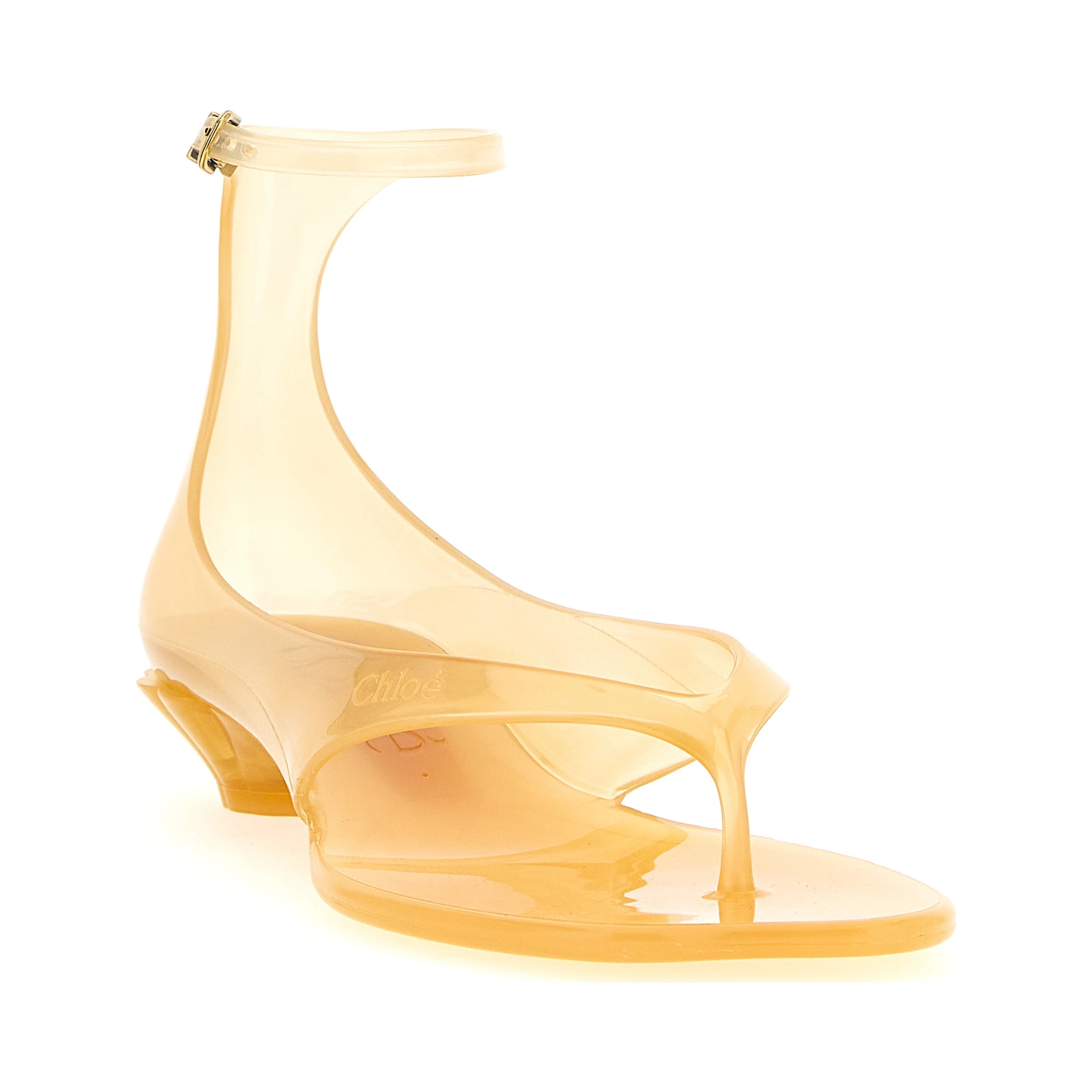 Bicolor Polyurethane Mid Heel Pumps