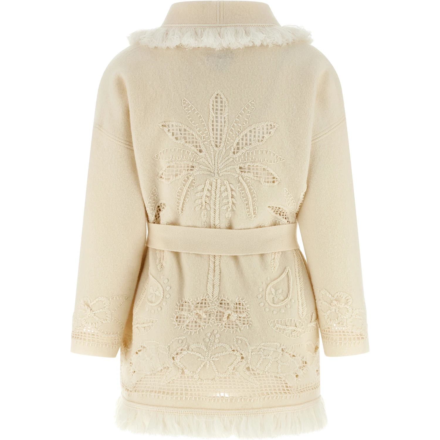 White Virgin Wool Cardigan