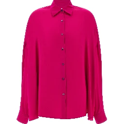 Fuchsia Silk Blouse